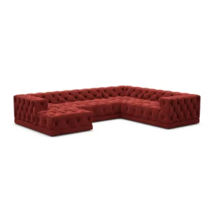 Samtstoff U-Form XXL Wohnlandschaft Meliva