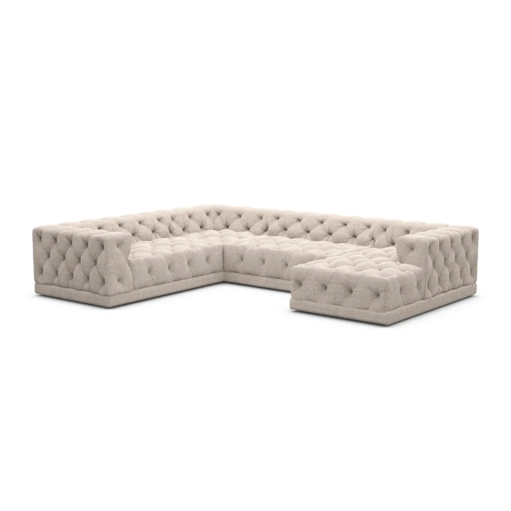 Strukturstoff U-Form XXL Wohnlandschaft Meliva