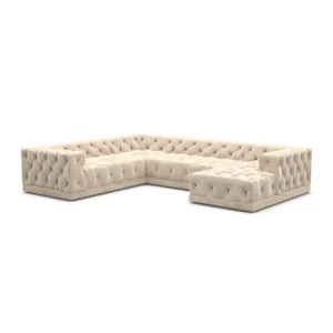 Samtstoff U-Form XXL Wohnlandschaft Meliva