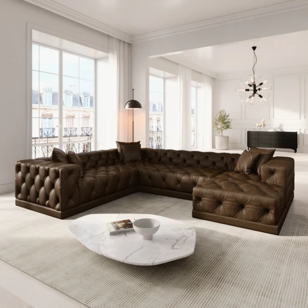 Kunstleder U-Form XXL Wohnlandschaft Meliva