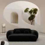Samtstoff 2-Sitzer Couch Mira