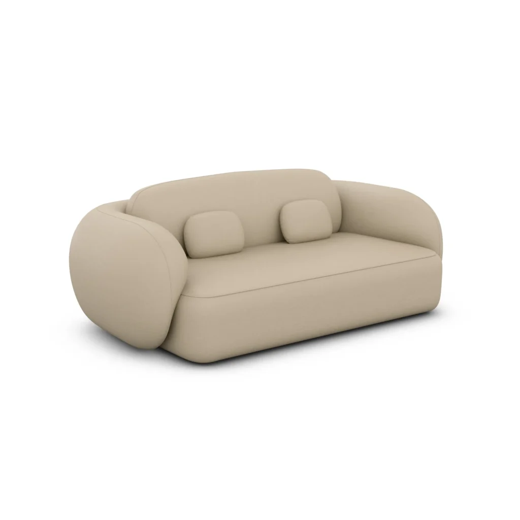 Echtleder 2-Sitzer Couch Mira