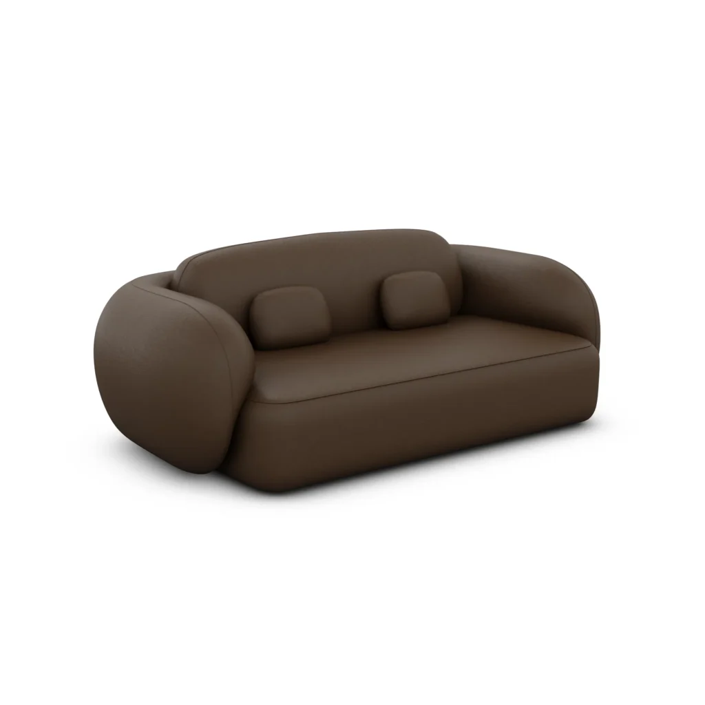 Echtleder 2-Sitzer Couch Mira