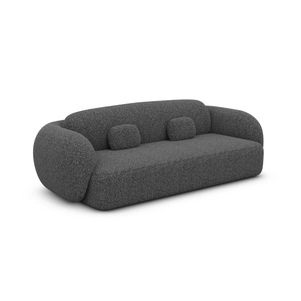Bouclé 3-Sitzer Couch Mira