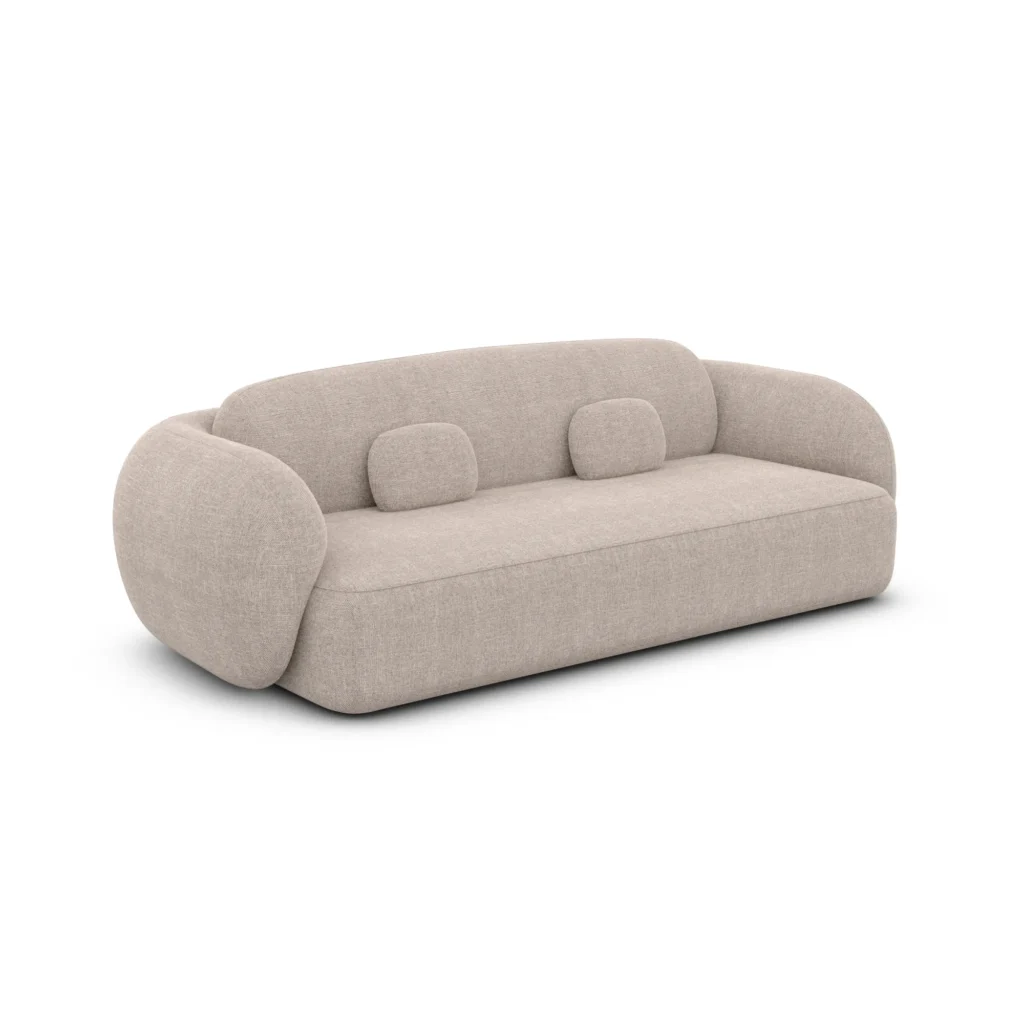 Strukturstoff 3-Sitzer Couch Mira