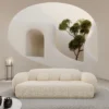 Strukturstoff 3-Sitzer Couch Mira