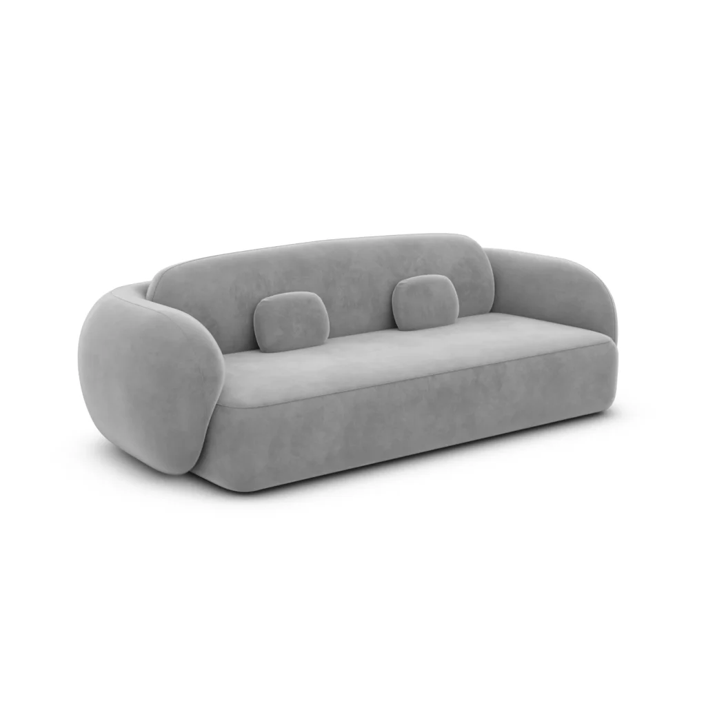 Samtstoff 3-Sitzer Couch Mira