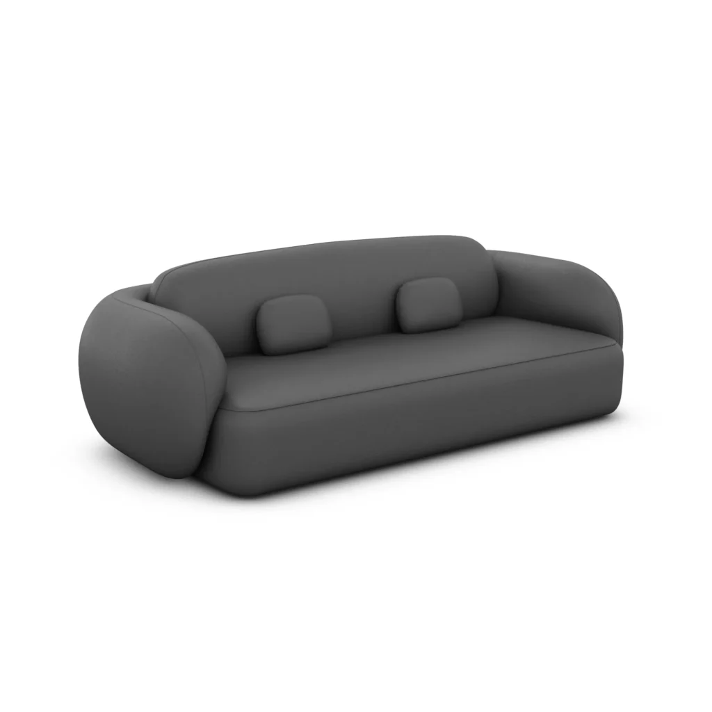 Echtleder 3-Sitzer Couch Mira