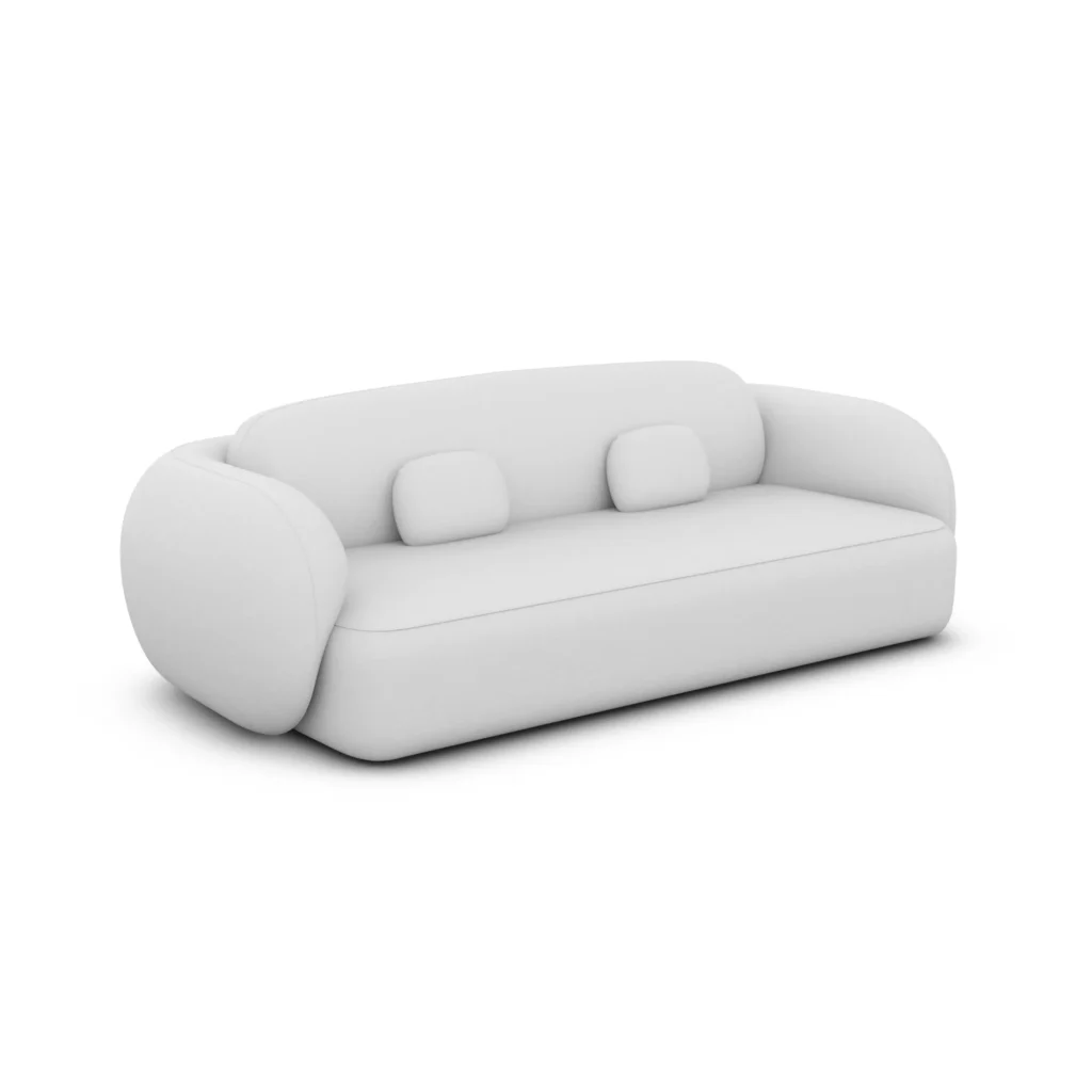 Echtleder 3-Sitzer Couch Mira