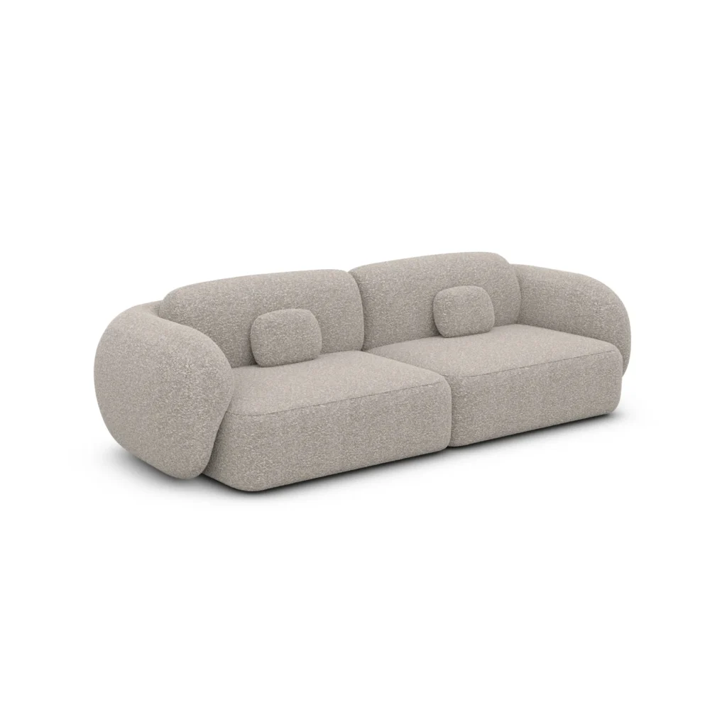 Bouclé 4-Sitzer Couch Mira