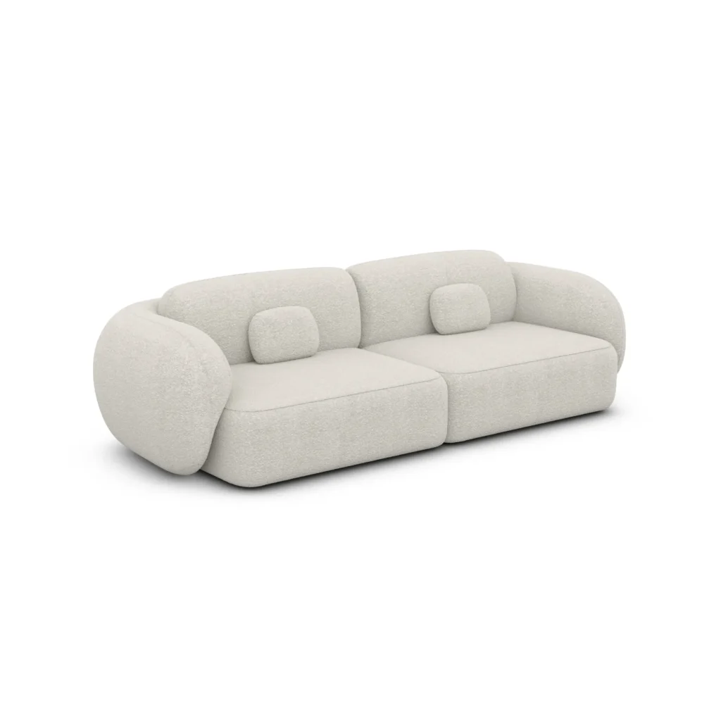 Bouclé 4-Sitzer Couch Mira