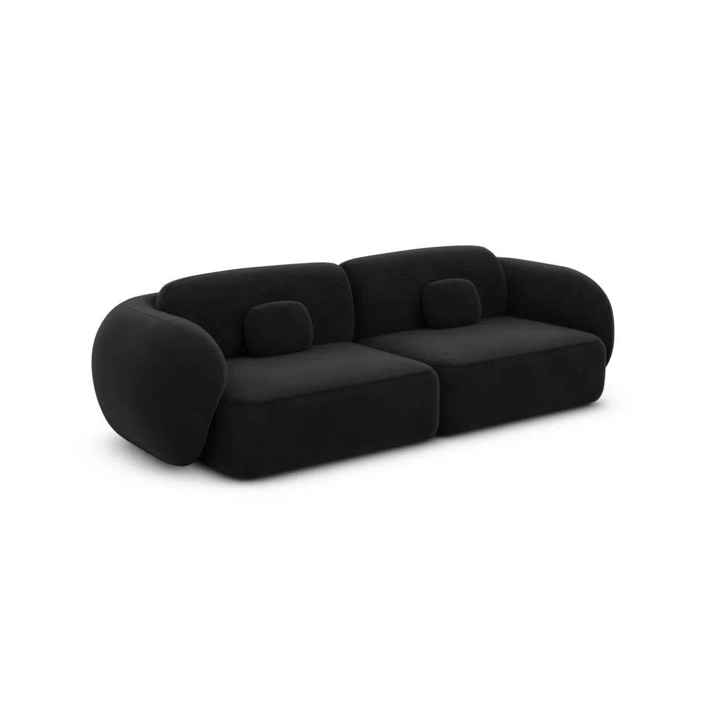 Samtstoff 4-Sitzer Couch Mira