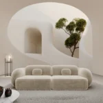 Samtstoff 4-Sitzer Couch Mira