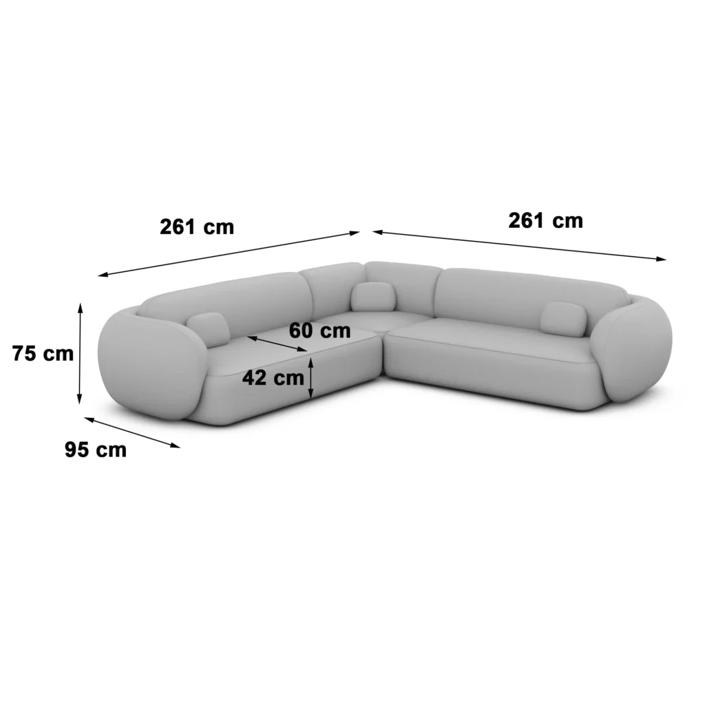 Bouclé Ecksofa Mira