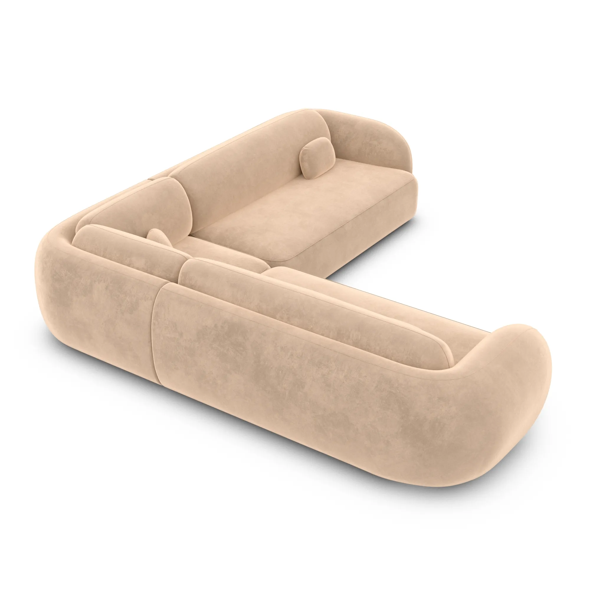 Samtstoff Ecksofa Mira