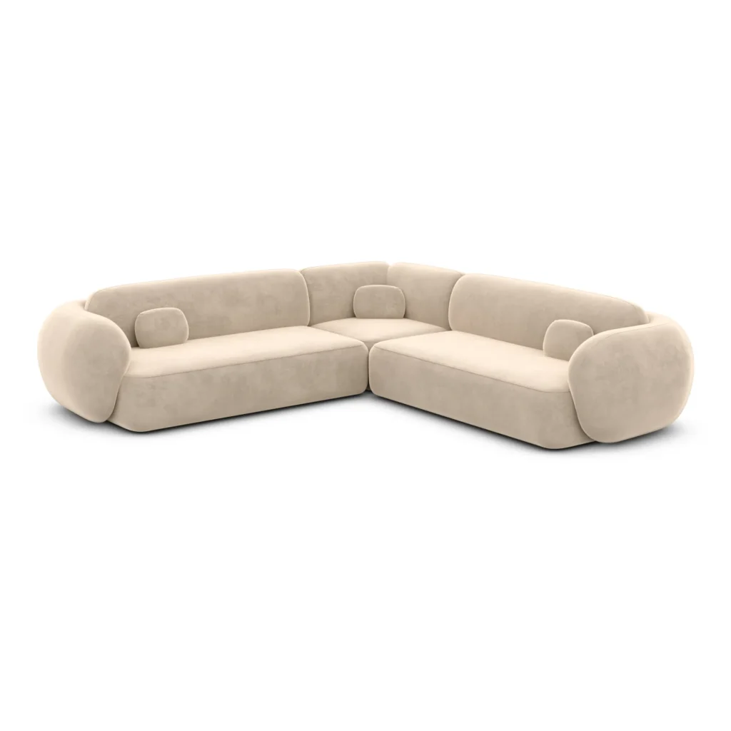 Samtstoff Ecksofa Mira