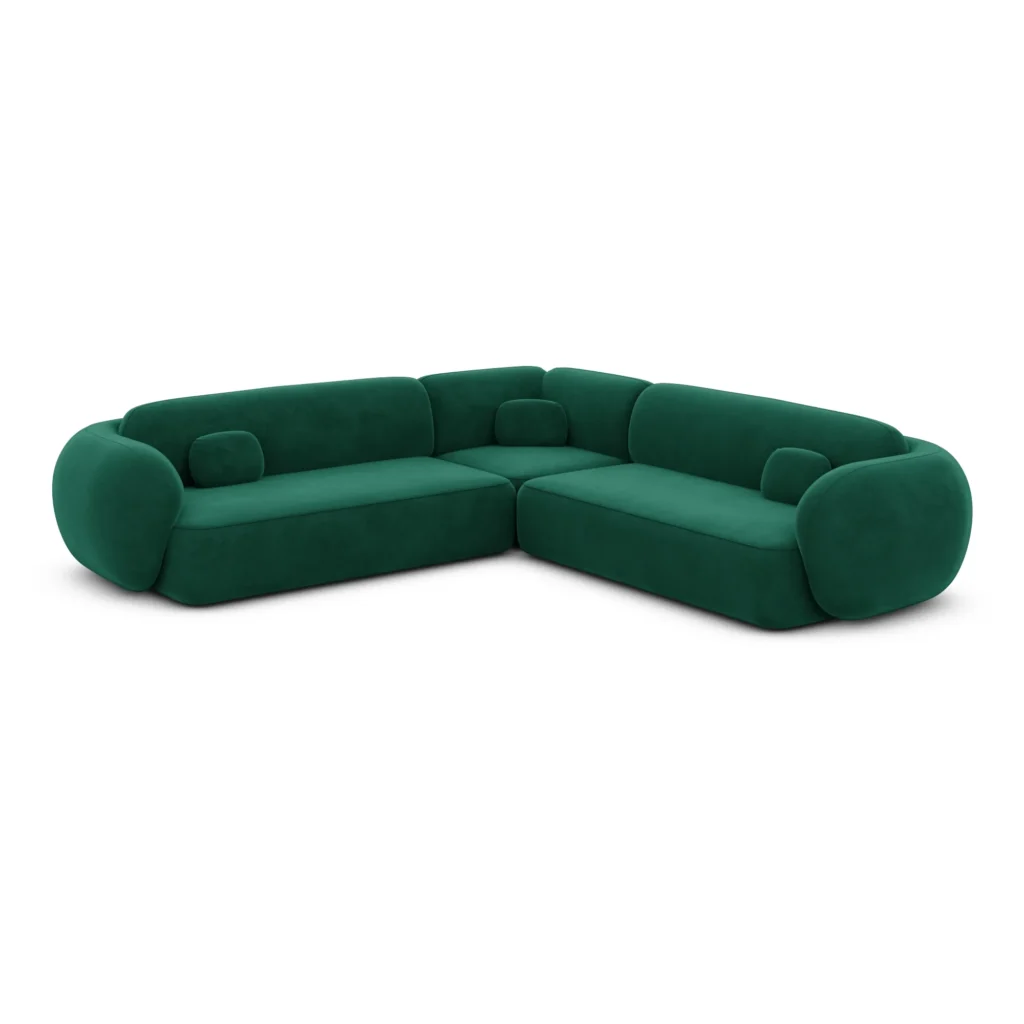 Samtstoff Ecksofa Mira