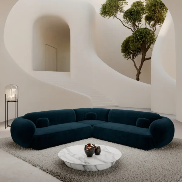 Samtstoff Ecksofa Mira