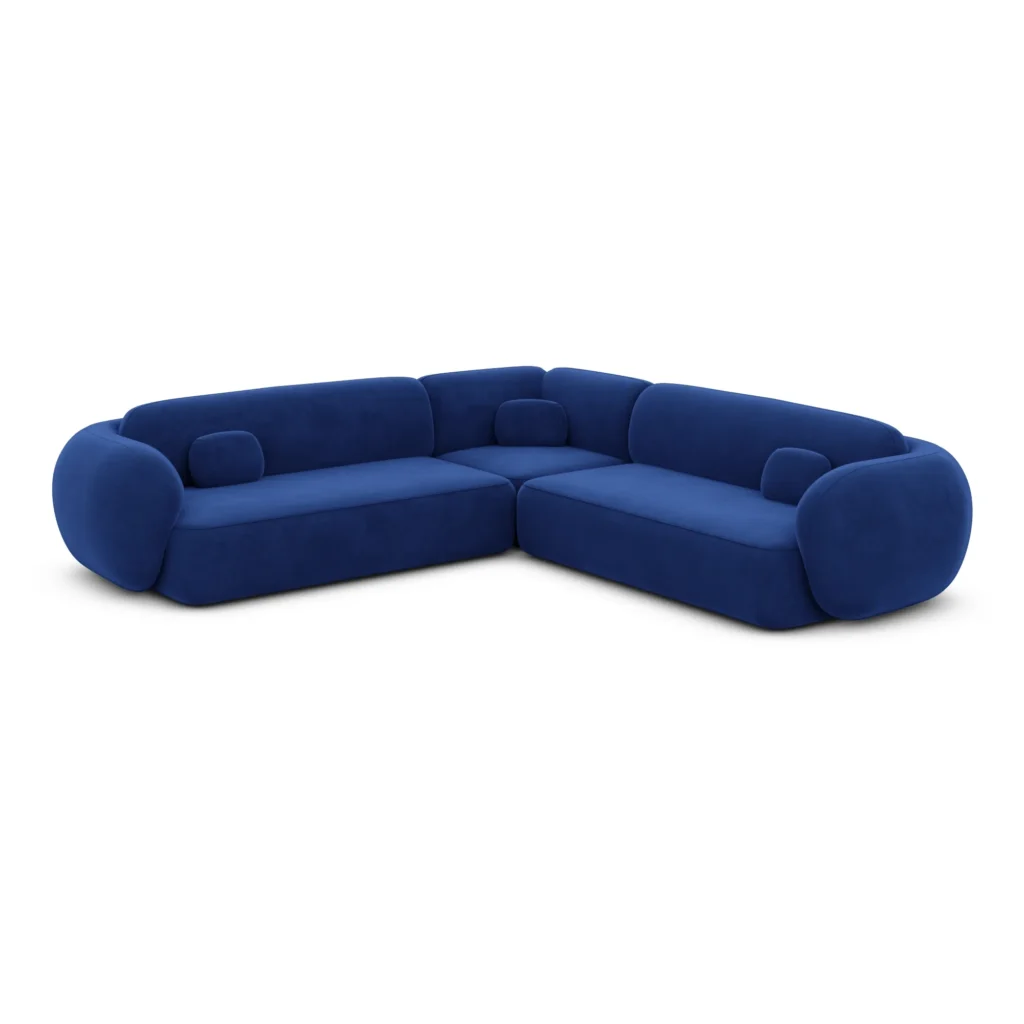 Samtstoff Ecksofa Mira