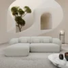 Bouclé L-Form Sofa Mira