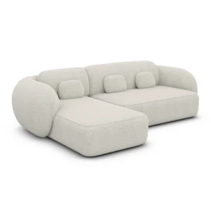 Bouclé L-Form Sofa Mira
