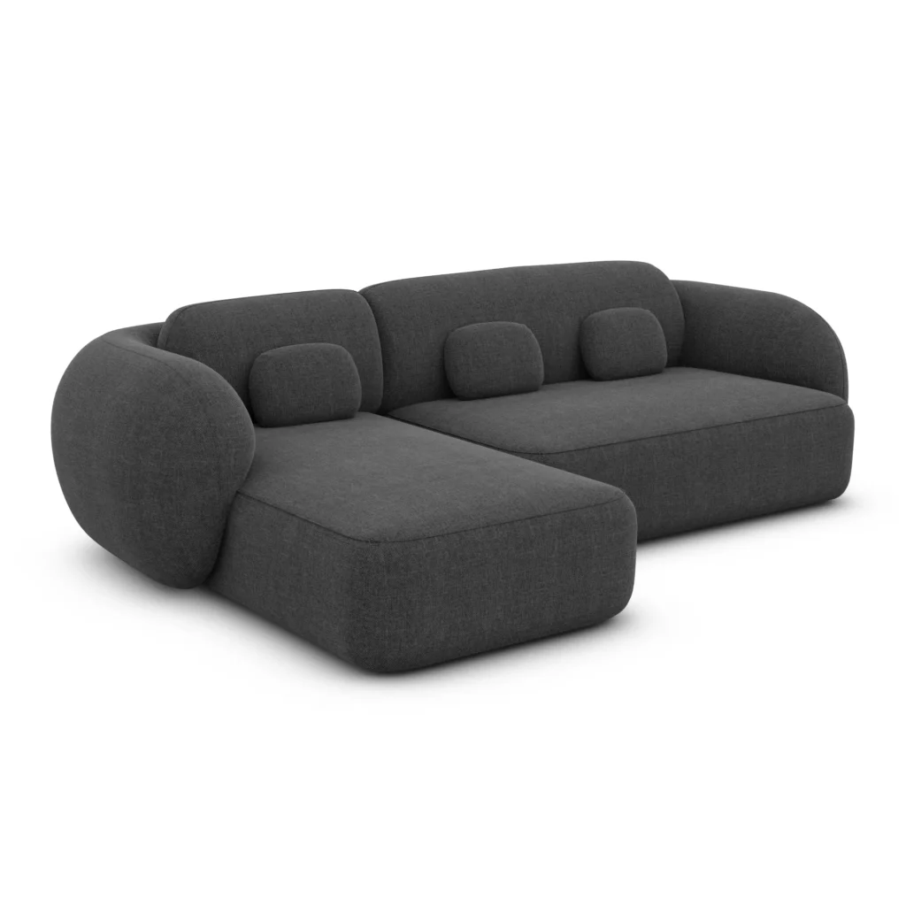 Strukturstoff L-Form Sofa Mira