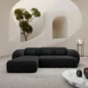 Strukturstoff L-Form Sofa Mira