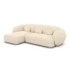 Strukturstoff L-Form Sofa Mira