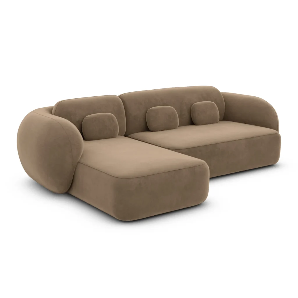 Samtstoff L-Form Sofa Mira