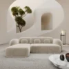 Samtstoff L-Form Sofa Mira