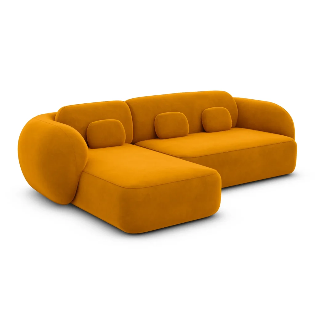 Samtstoff L-Form Sofa Mira