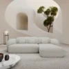 Bouclé L-Form Sofa Mira