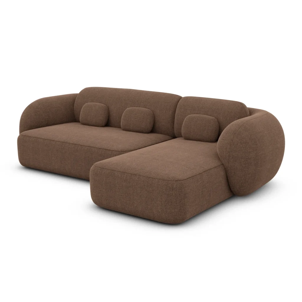 Strukturstoff L-Form Sofa Mira