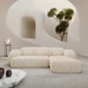 Strukturstoff L-Form Sofa Mira