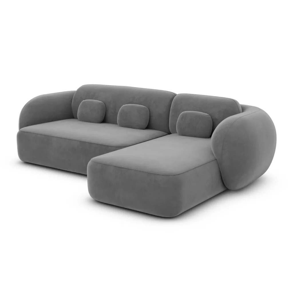 Samtstoff L-Form Sofa Mira