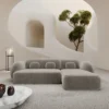 Samtstoff L-Form Sofa Mira
