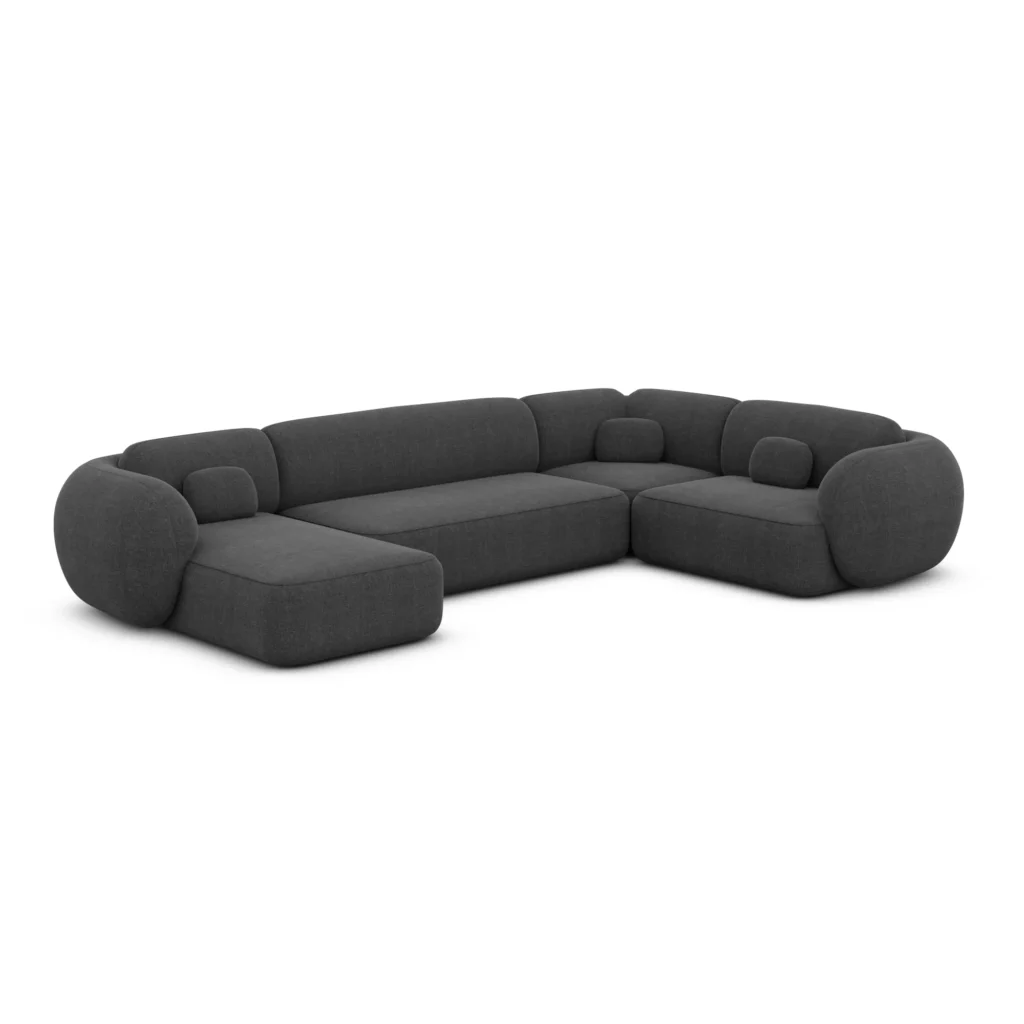 Strukturstoff U-Form XL Wohnlandschaft Mira