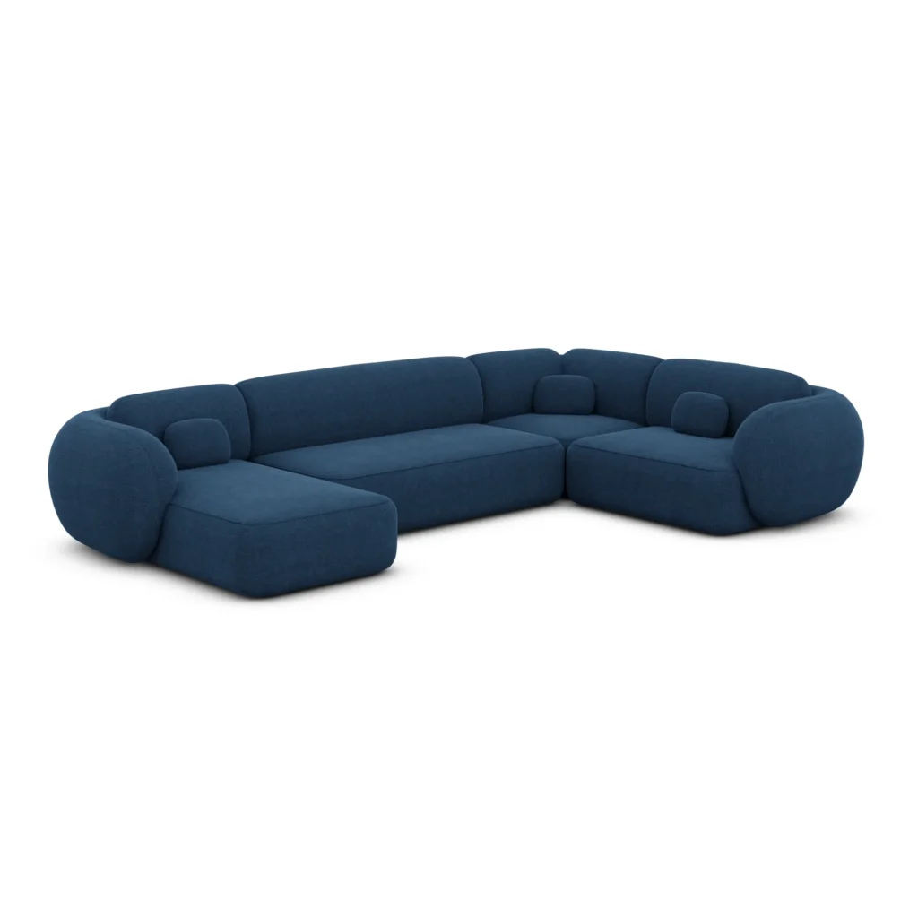 Strukturstoff U-Form XL Wohnlandschaft Mira