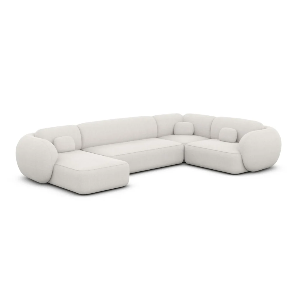 Strukturstoff U-Form XL Wohnlandschaft Mira
