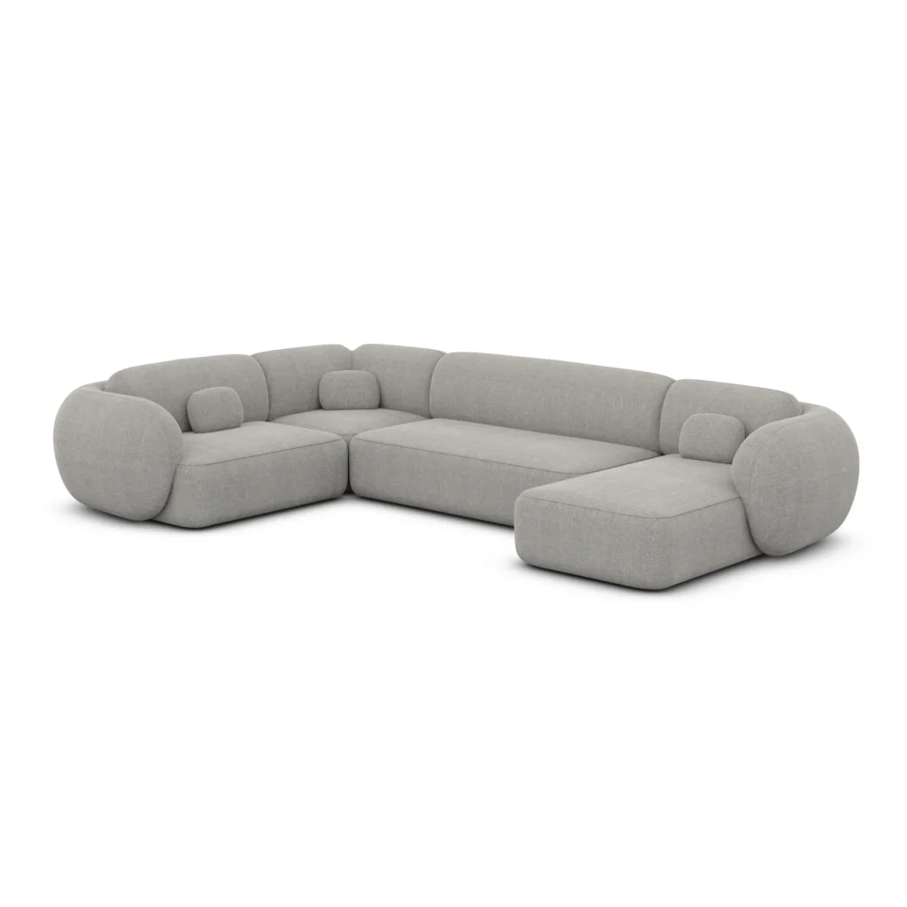 Strukturstoff U-Form XL Wohnlandschaft Mira