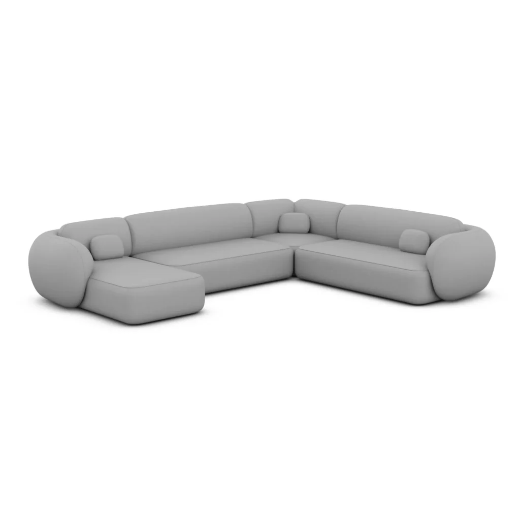 Echtleder U-Form XXL Wohnlandschaft Mira