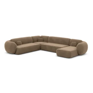 Samtstoff U-Form XXL Wohnlandschaft Mira