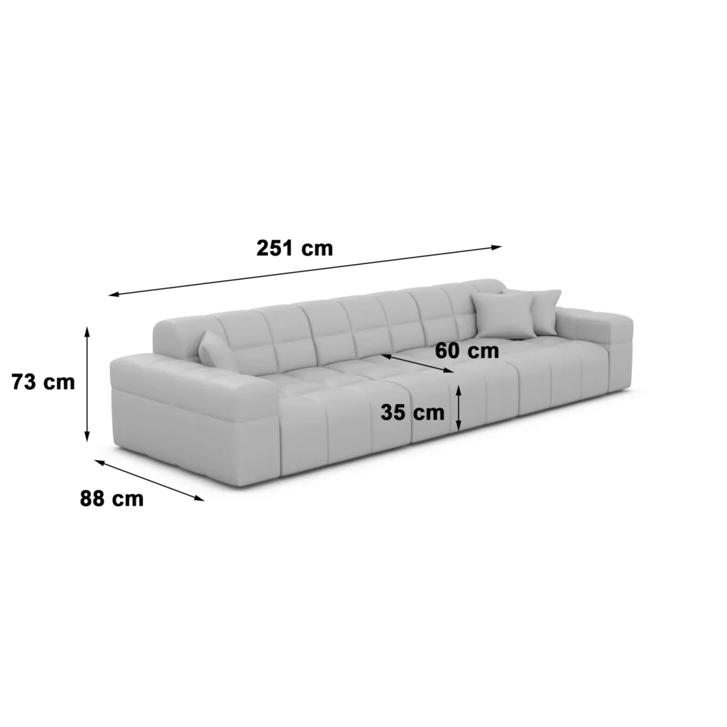 Bouclé 4-Sitzer Couch Nivara