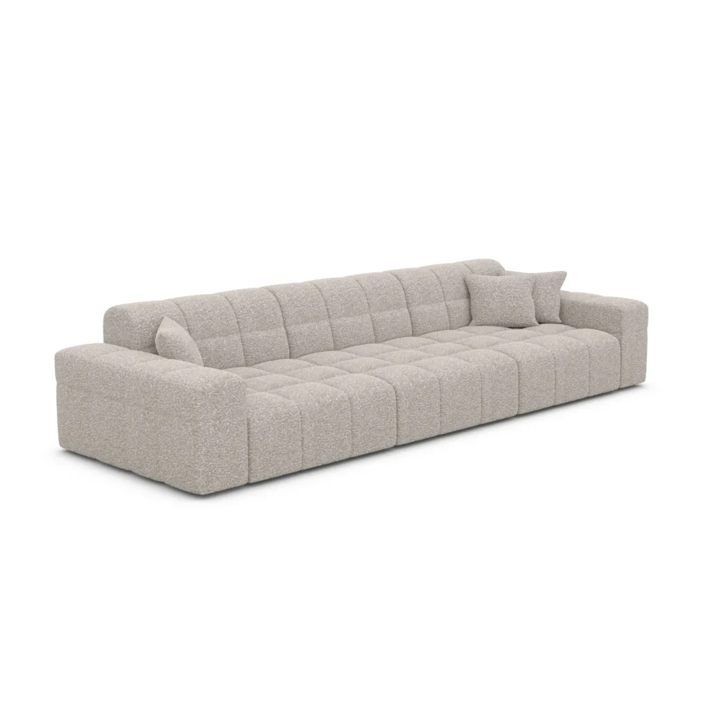 Bouclé 4-Sitzer Couch Nivara