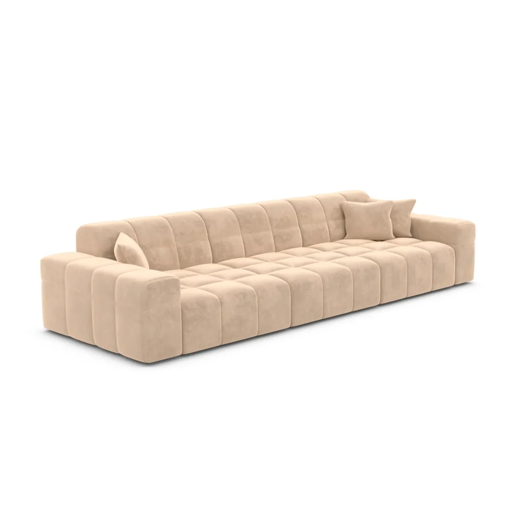 Samtstoff 4-Sitzer Couch Nivara