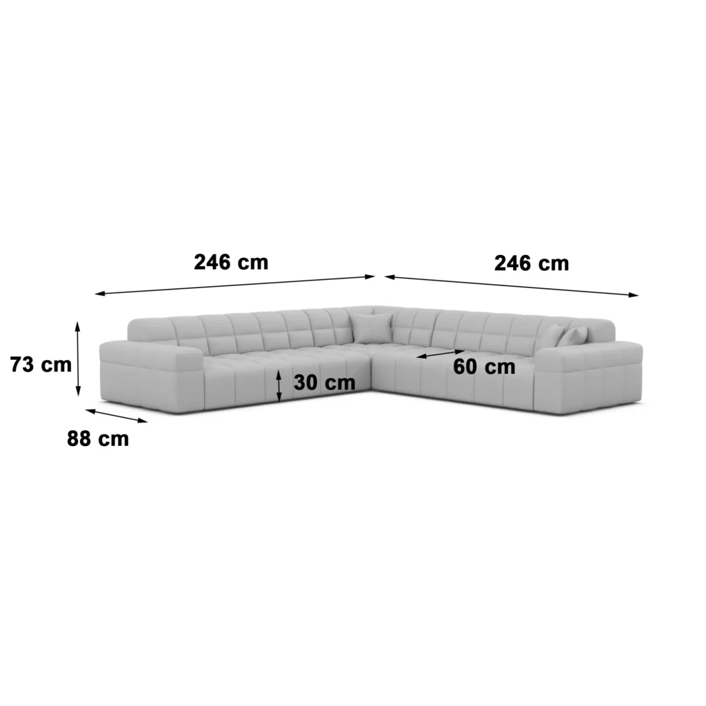 Bouclé Ecksofa Nivara