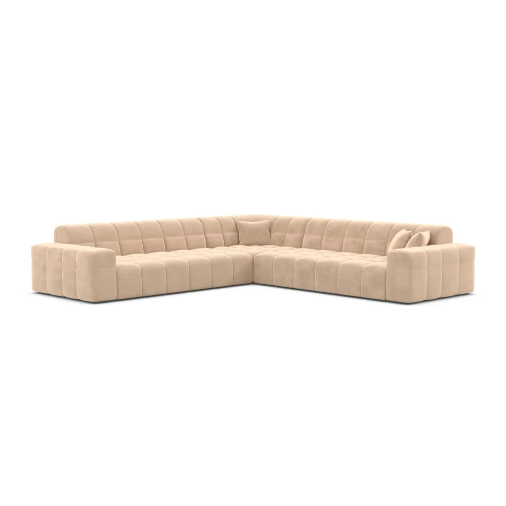 Samtstoff Ecksofa Nivara
