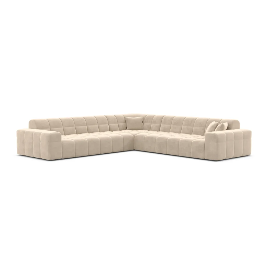 Samtstoff Ecksofa Nivara