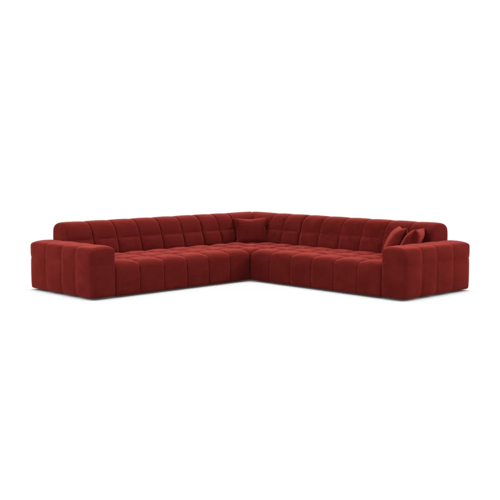 Samtstoff Ecksofa Nivara