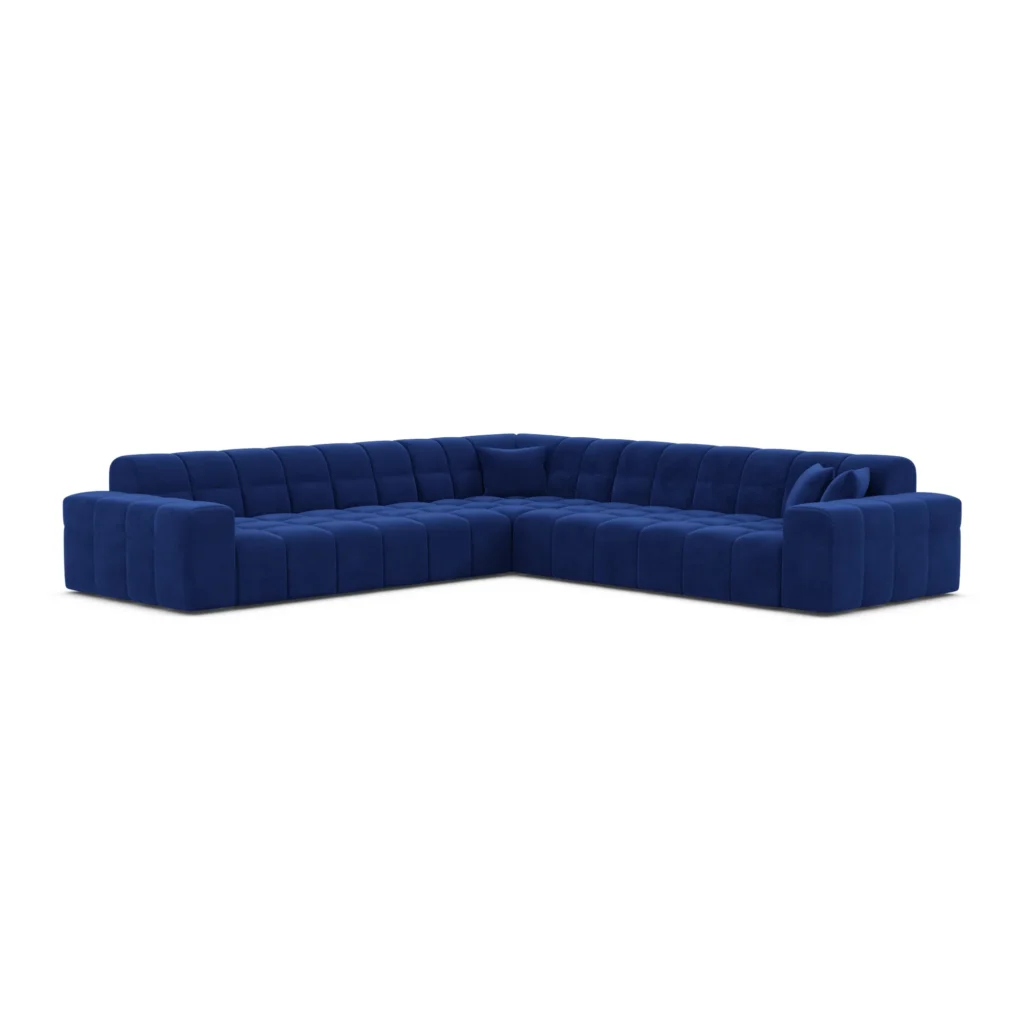 Samtstoff Ecksofa Nivara